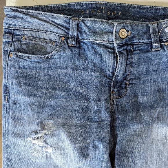 #201 WHBM Jeans Size 4S - Straight Capri Pants - Black & White Stripes Cuff - Picture 6 of 11